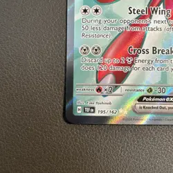 Scizor ex 195/162 Temporal Forces (TEF) NM Full Art Pokemon Card - Image 2