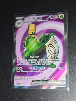 Sinistcha EX 189/167 S&V Twilight Masquerade Holo Double Rare TWM Pokemon Card - Image 1