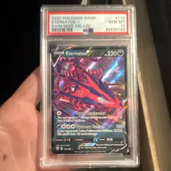 Pokemon Eternatus V 116/189 Swsh03 Darkness Ablaze Ultra Rare Holo PSA 10 Card - Image 1