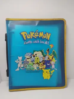 Vintage Pokemon Card Storage 3 Ring Zipper Binder Gotta Catch Em All Folder 1999 - Image 1
