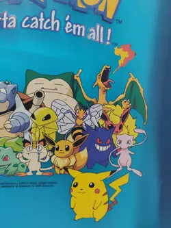 Vintage Pokemon Card Storage 3 Ring Zipper Binder Gotta Catch Em All Folder 1999 - Image 3