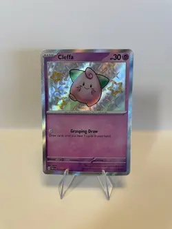 Cleffa 150/091 Paldean Fates Shiny Holo Rare Card Near Mint Condition - Image 1