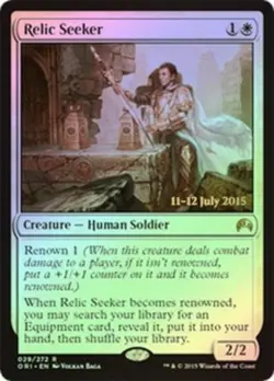 Relic Seeker - Foil - Prerelease Promo Light Play, English Magic the Gathering M - Image 1