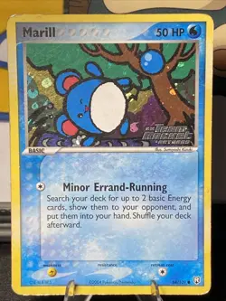 Pokemon TCG Marill 68/109 Team Rocket Returns Reverse Holo Stamped Vintage 2004 - Image 1