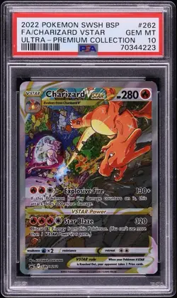 Pokemon Charizard VSTAR SWSH262 Ultra Premium Collection Promo Holo PSA 10 - Image 1