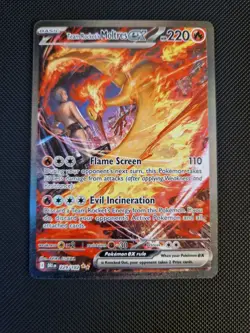 Team Rockets Moltres EX 229/182 Special Illustration SIR Pokemon Destined Rivals - Image 2