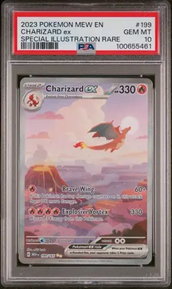 Pokemon Charizard ex 199/165 Scarlet & Violet 151 Special Illustration Rare Hol… - Image 1