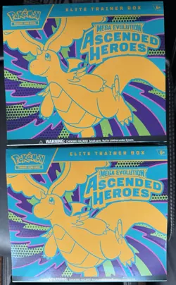 2 Pokemon Ascended heroes Mega Evolution Elite Trainer Boxes - 2 Sealed Box Lot - Image 1