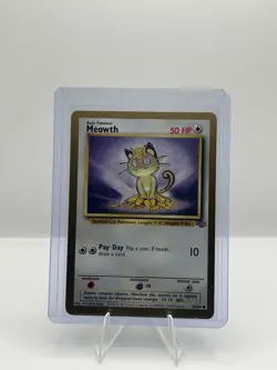 Pokemon Meowth 56/64 1999 English FRUIT ROLL UP PROMO WOTC RARE NM - MINT - Image 1