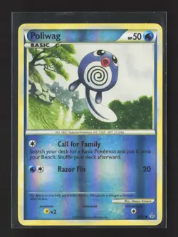 Pokemon Unleashed #58/95 Reverse Holo Poliwag - Image 1