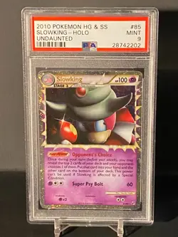 Pokemon HG & SS Undaunted 85/90 Holo Rare Prime Slowking PSA 9 Mint - Image 1