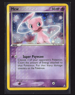 2006 Pokemon EX Holon Phantoms Mew #111/110 Secret Rare Holo - Image 1