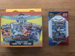 Pokemon TCG Lightning Power BOX With 4 Pokemon Packs Mystery Box Factory Sealed - Image 1