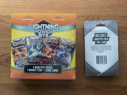 Pokemon TCG Lightning Power BOX With 4 Pokemon Packs Mystery Box Factory Sealed - Image 2
