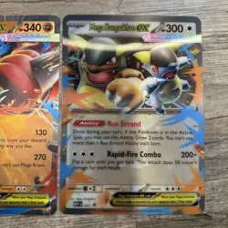 Pokemon Mega Kangaskhan ex 025 + Lucario 012 JUMBO x2 Black Star Promo - Image 3