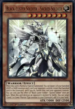 Black Luster Soldier - Sacred Soldier 1st Ed Ultra Rare BOSH-EN097 Yu-Gi-Oh! - Image 1