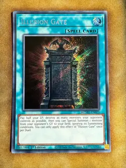 Yugioh Illusion Gate MZMU-EN023 Secret Rare 1st Ed NM - Image 1