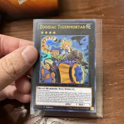 Yu-Gi-Oh! Zoodiac Tigermortar MP17-EN207 Ultra Rare 1st Edition Near Mint - Image 1