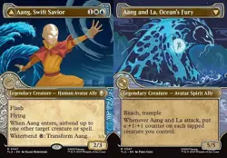 Aang, Swift Savior // Aang and La, Ocean's Fury - Foil Extended Art S TLA NM MTG - Image 1