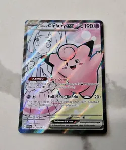 Lillie's Clefairy ex 195 Full Art Black Star Promo Pokemon Card - Near Mint - Image 1