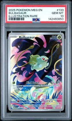 2025 POKEMON MEG EN-MEGA EVOLUTION ILLUSTRATION RARE #133 BULBASAUR PSA 10 - Image 1