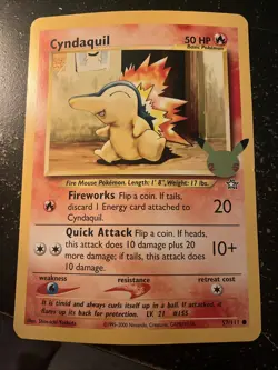 Set of 3 Pokemon Johto Starter Cards - Cyndaquil, Totodile & Chikorita - Image 2