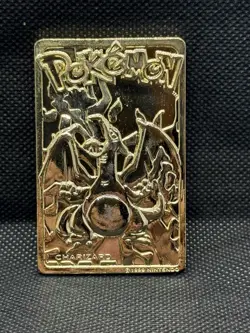 Pokemon 1999 Charizard 23K Gold Plated Trading Card Bar - Burger King Vintage - Image 3
