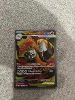 Mega Camerupt ex 156/132 Mega Evolution Ultra Rare Full Art Pokemon - Image 1