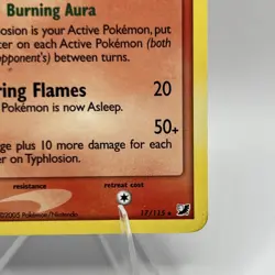 Pokemon Typhlosion 17/115 EX Unseen Forces Rare 2005 TCG LP - Image 4