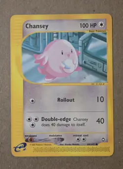 2002 Pokemon Chansey 69/147 Aquapolis Regular Base Card Great Shape! - Image 1