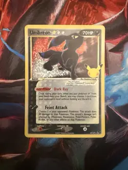 Umbreon Gold Star Celebrations Classic Collection Pokemon 17/17 Holo Card - Image 1