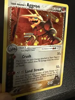 Pokemon Team Magma's Aggron 7/95 Holo EX Team Magma vs Team Aqua LP - Image 2