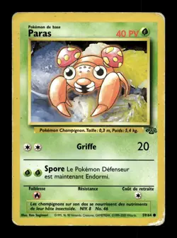 Carte Pokemon Paras 59/64 Jungle FR - Image 1