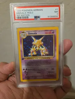 SIMSALA 1999 Pokemon GERMAN 1st Edition Alakazam Holo PSA 7 NM - Image 2