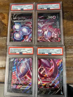 Pokemon 2021 BSP Special Collection SWSH MEWTWO V-Union #159-162 PSA 10 Gem Set - Image 1