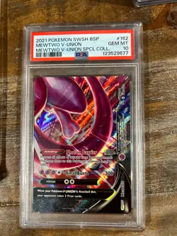 Pokemon 2021 BSP Special Collection SWSH MEWTWO V-Union #159-162 PSA 10 Gem Set - Image 5