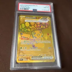 Pikachu EX 2025 Pokemon Pre EN-Prismatic Evolutions #179 Hyper Rare PSA 8 - Image 1