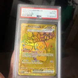 Pikachu EX 2025 Pokemon Pre EN-Prismatic Evolutions #179 Hyper Rare PSA 8 - Image 3