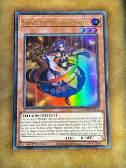 Yugioh Sanaki The Mikanko Devotee MZMU-EN017 Ultra Rare 1st Ed NM - Image 1
