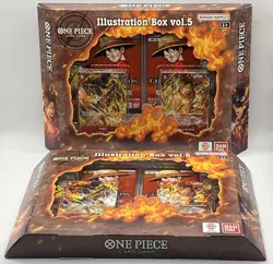 Lot Of 2 One Piece Card Game Illustration Box vol. 5, Brand New, Factory Sealed - Image 1
