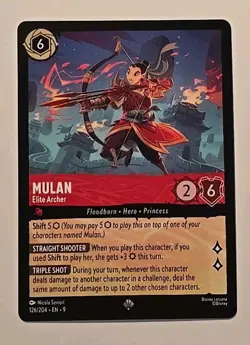 Disney Lorcana Fable Mulan Elite Archer Super Rare - Image 1