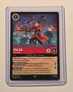 Disney Lorcana Fable Mulan Elite Archer Super Rare - Image 3