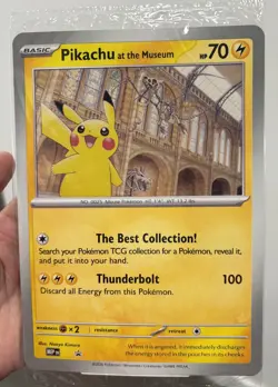 Pokemon Pikachu At The Museum x Natural History London Jumbo Card - Sealed - Image 1