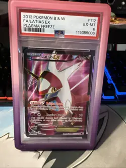 Latias EX 112 Full Art Holo Ultra Rare Card 112 /116 Plasma Freeze PSA 6 LOW POP - Image 2