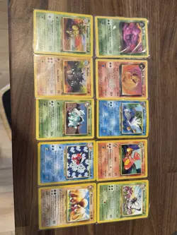 42 Pokemon WOTC Vintage Card Lot - Mixed Uncommon Bundle - Base Jungle Fossil - Image 1
