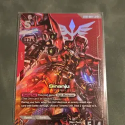 Gundam War TCG Sinanju ST03-011 LR Unit Bandai Card English - Image 1