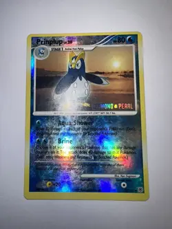 Prinplup 58/130 STAMPED Diamond & Pearl 2007 Reverse Holo Pokemon Card HP 25z - Image 2