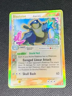Blastoise 2/100 Reverse Holo - ex Crystal Guardians Pokemon Card - HP - Image 1