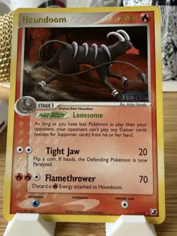 Pokemon TCG Unseen Forces Stamped Houndoom Holo Card 7/115 NM English - Image 1