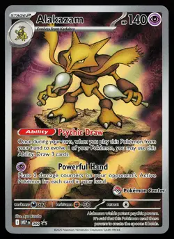 Alakazam 009 Holo Illustration Rare Pokemon Center STAMPED Promo Pokemon Card - Image 1